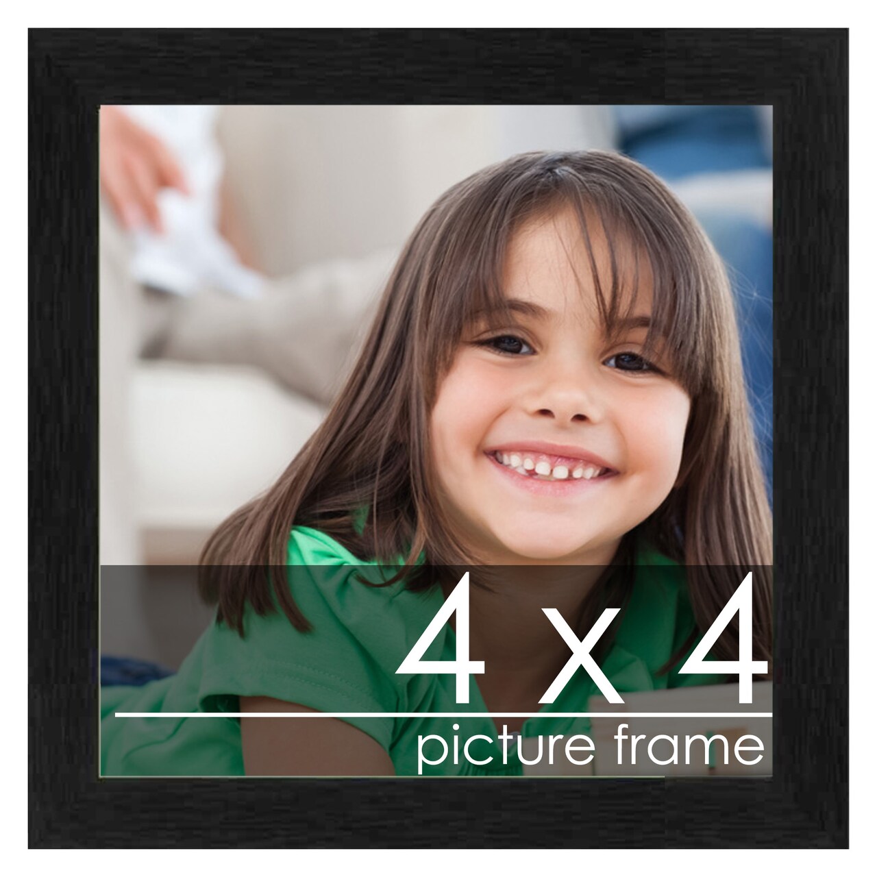 Square Classic Modern Grey Picture Frame - UV Acrylic, Foam Board Backing, Hanging Hardware